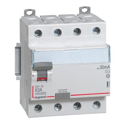 INTER DIFF DX³-ID 4P 63A 30MA TYPE AC (AR.HAUT VIS / DEP.BAS VIS)