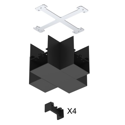 REGLETTE LED DB66 NOIR CONNECTEUR EN "+"