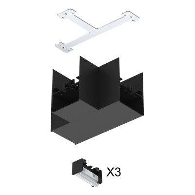REGLETTE LED DB66 NOIR CONNECTEUR EN "T"