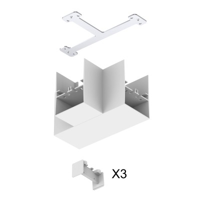 REGLETTE LED DB66 BLANC CONNECTEUR EN "L"