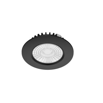 SPOT ENC.LED DL202 NOIR 3,5W 300LM 3K Ø70x17mm IP54 CL.2 50kh